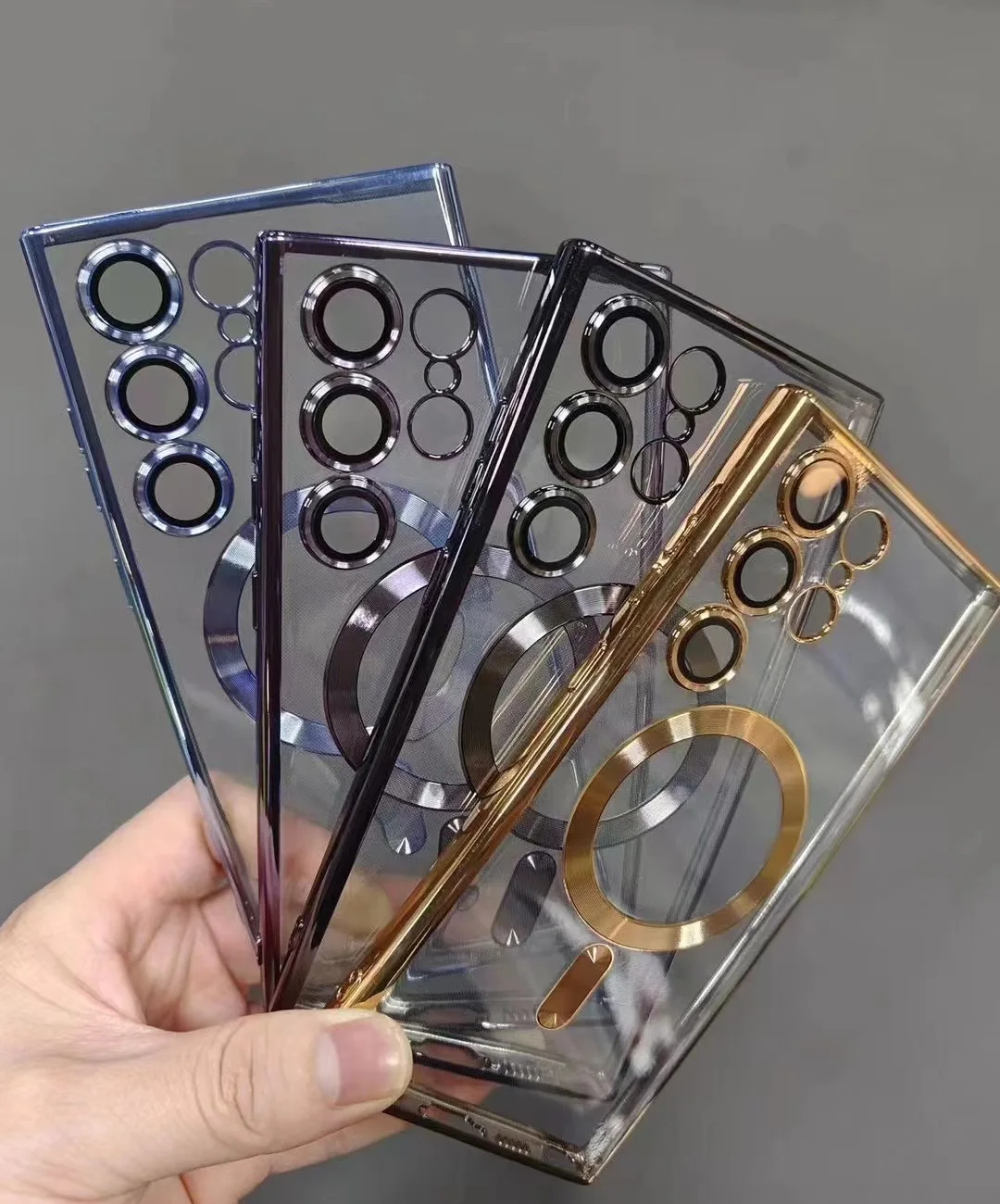 Прозрачный мягкий чехол Saiboro из ТПУ для Galaxy s23, гальванизированный Чехол для мобильного телефона samsung galaxy s23 ultra