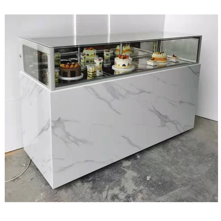 1.2m chocolate showcase Marble cake display cabinet Two purpose dessert displays Japan style  cake display showcase