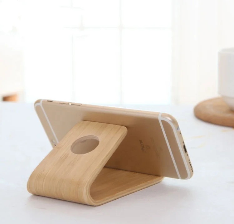 Creative Solid Multifunctional Bracket Wood Flat Plate Bracket Wood Cell Phone Bracket