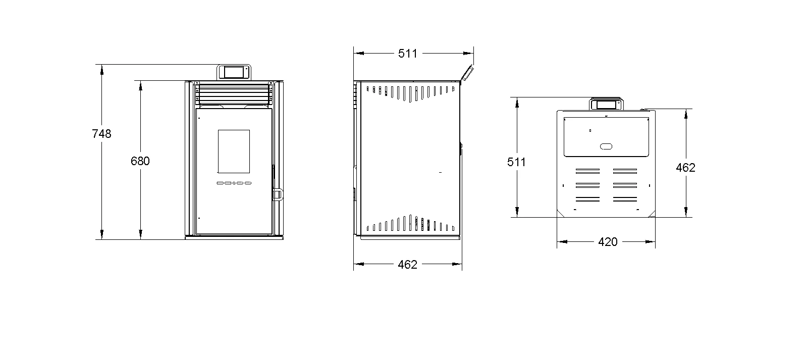 Hot sale European style high quality wood pellet stove pellet fireplace with large hot air outlet for indoor room used