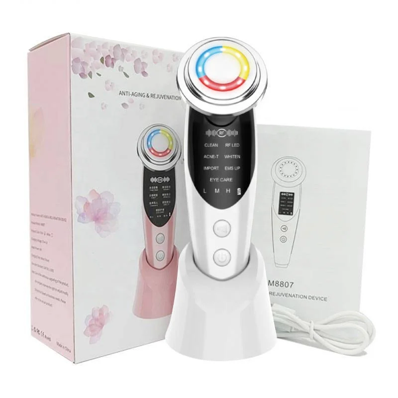 7 in 1 Face Lifting Device EMS Skin Rejuvenation Face Massager Photon Light Therapy Anti Aging Beauty Machine
