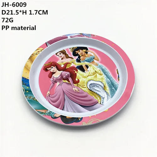 IML Decorations Unicorn PP plastic round baby Dinner Plates Kids Tableware Plate 21.5cm