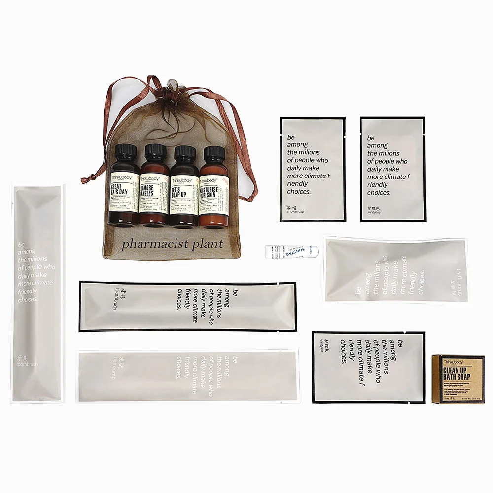 Пластиковый пакет упаковка одноразовые товары для отеля набор стоматологических принадлежностей мыло туалетные принадлежности спа