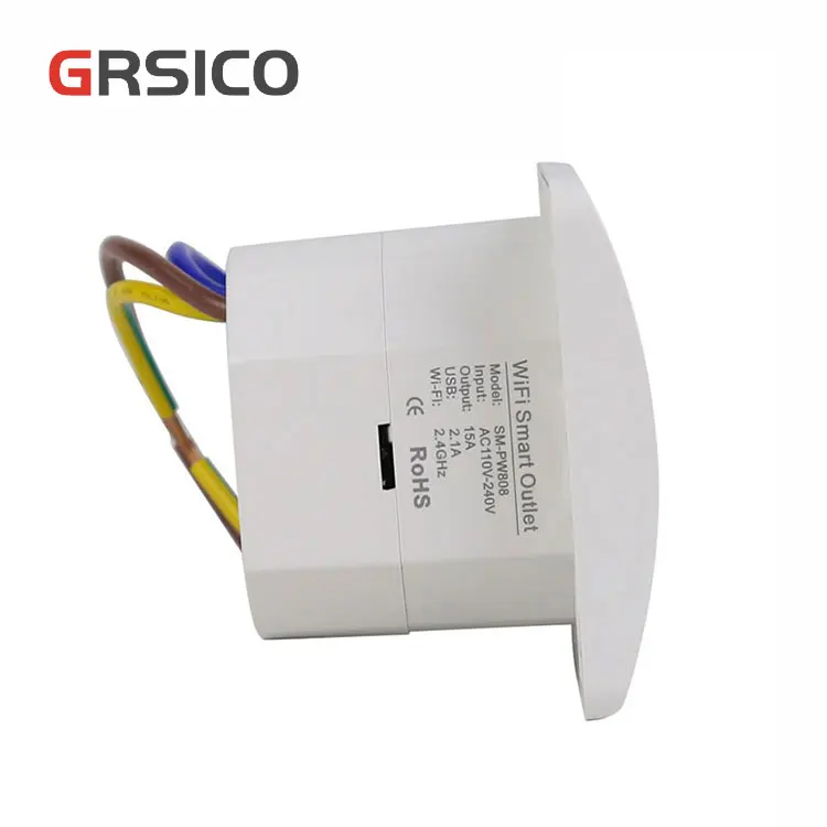 15A EU Standard Wireless WIFI Remote Control Wall Switch Socket Brand with USB Port Support Tuya Smart Home