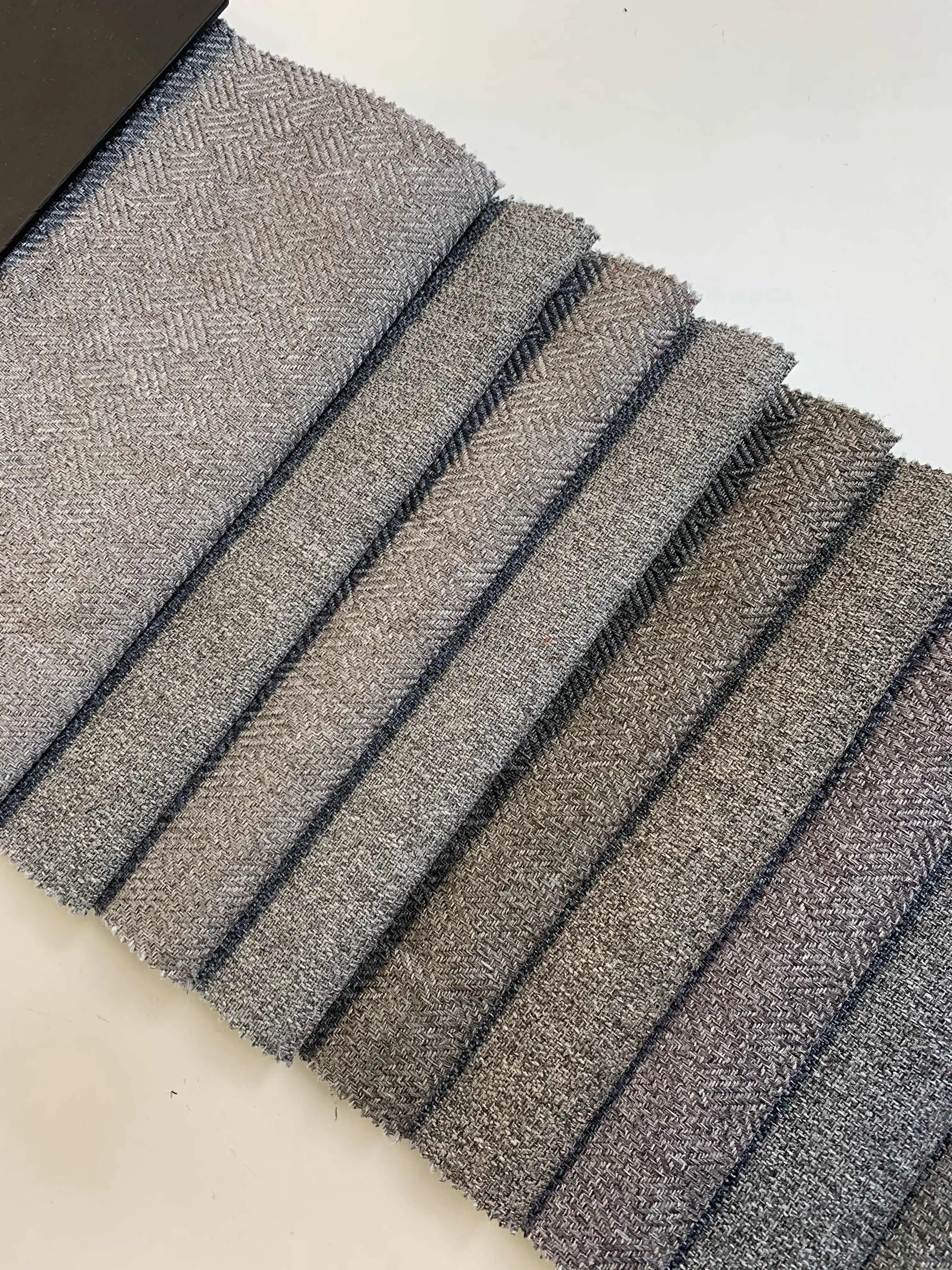 Furniture home textile 100% polyester fabrics upholstery linen look curtain fabric