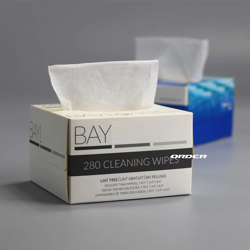Friendly green delicate task wiper screen cleaning tissues clean wipes low lint fiber optic cleaning laboratory glassware
