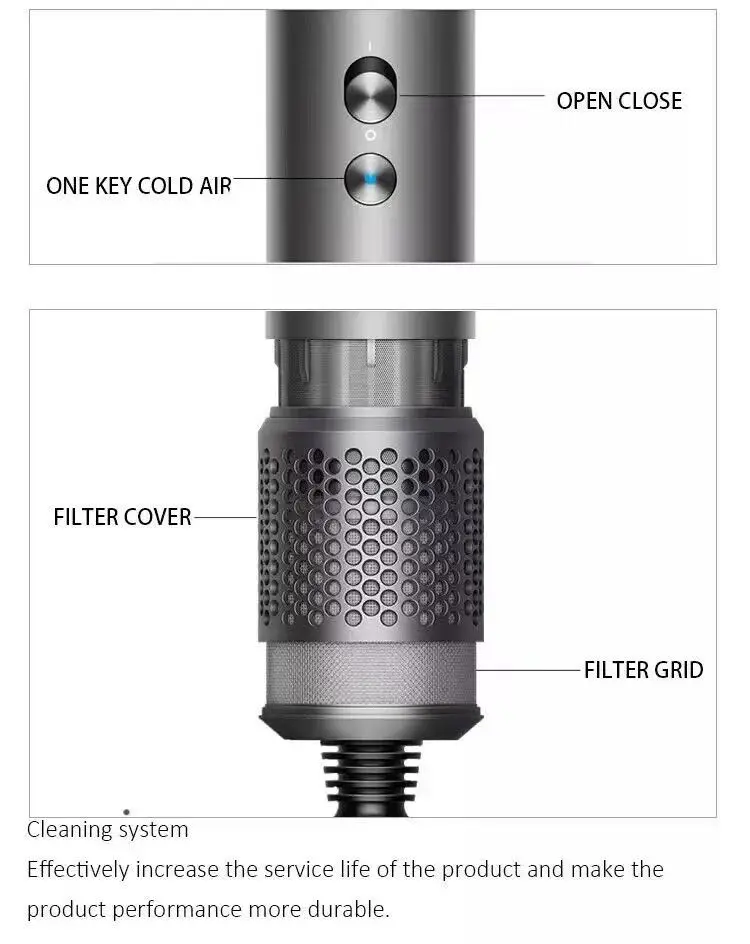 New 1600W high-power silent hair dryer Hot sale product anion hair dryer