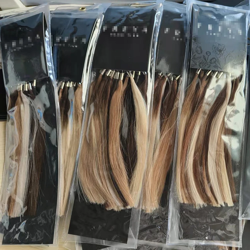 Custom High Quality Human Remy Hair Book Color Ring Hair Extensions, Hair Color Swatch Chart
