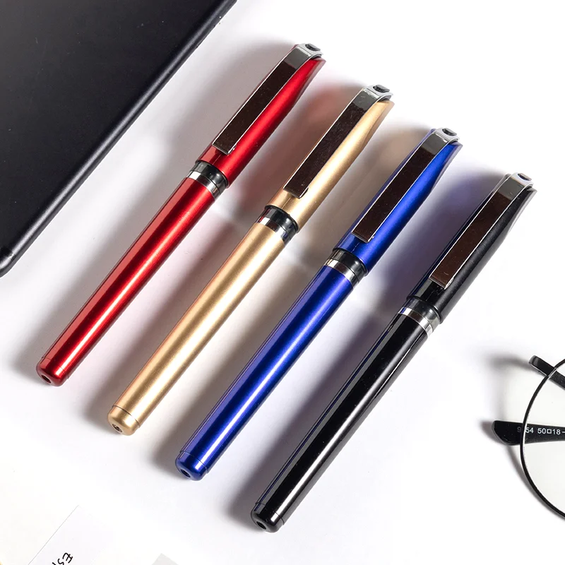 Wholesale custom luxury metal pen holder gel pen with logo