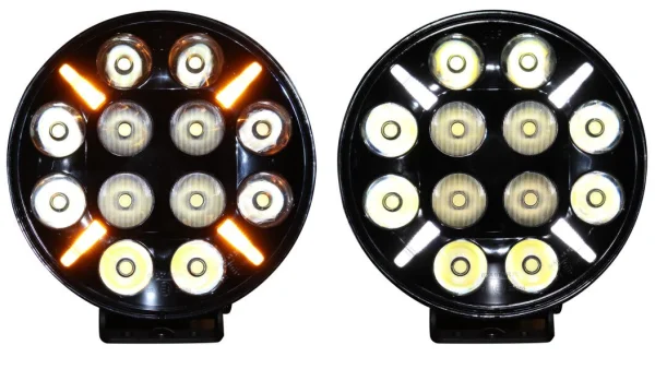 24V drl dual position spotlight light round led driving light R112  truck car utv atv  9 inch led driving light