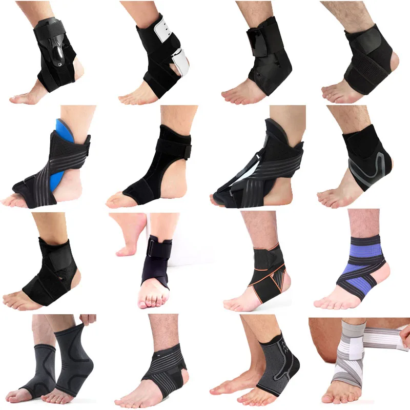 Football Sports Strain Wraps Bandages Elastic Compression Ankle Protection Socks Sleeve Brace Ankle Support