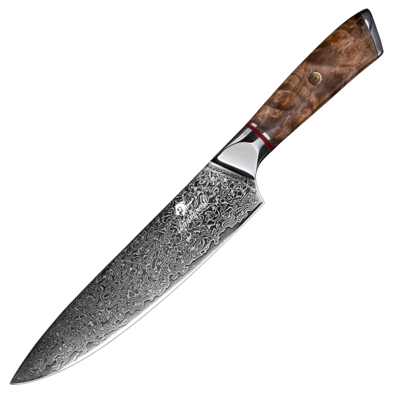 
8inch Kitchen Knife Damascus Japanese 67 Layer Chef Knife Sharp VG10 Stainless Steel Knives With Wood Handle 