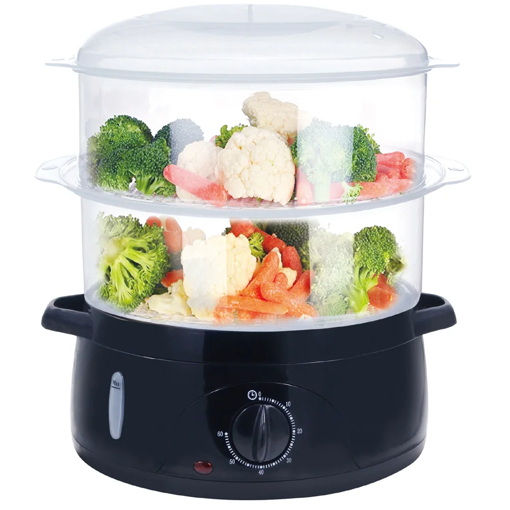 2 Layer Electrical Food Steamer For Cooking