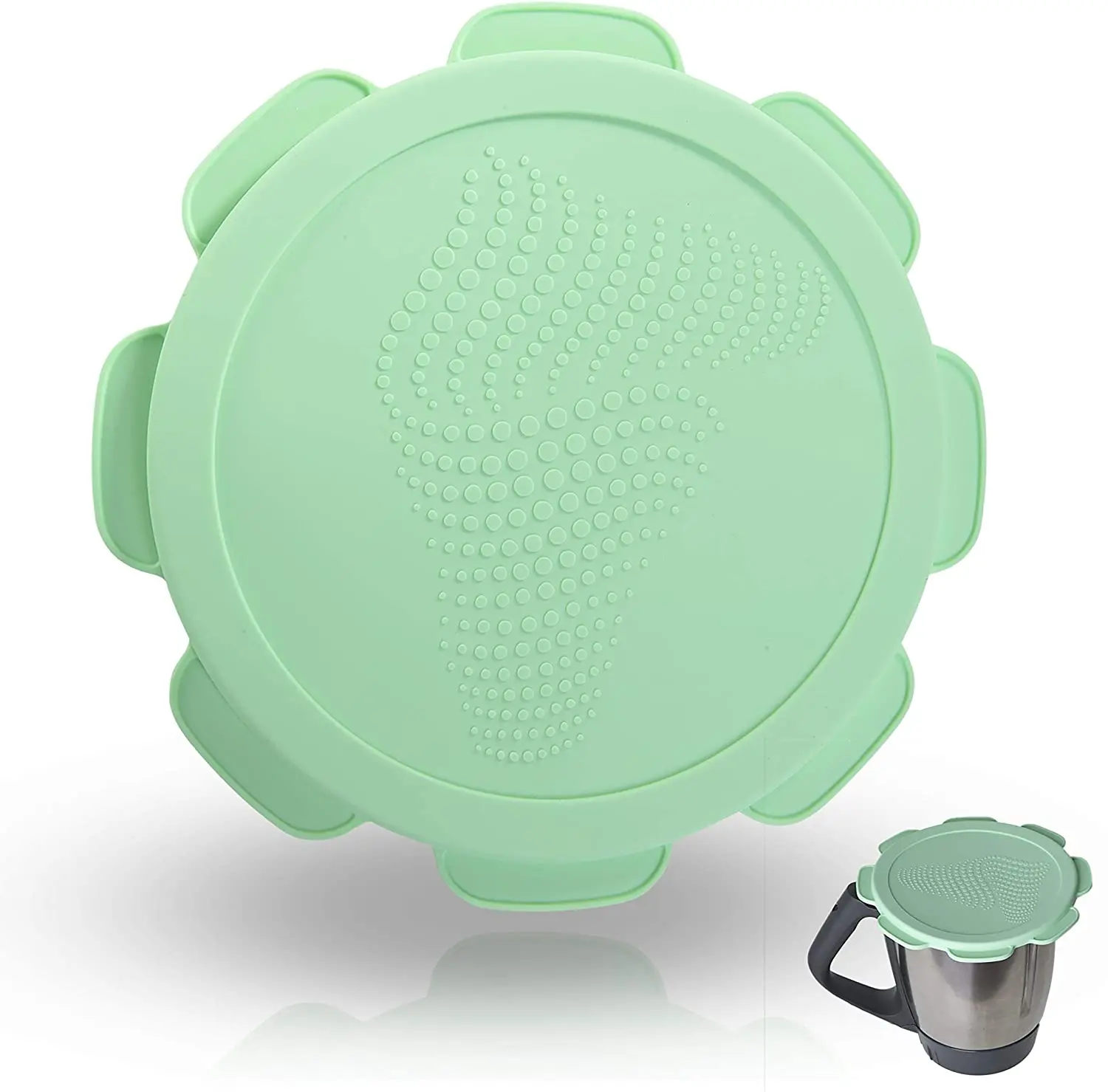 2021 Hot Silicone lid water-, air- and odour-tight for Thermomix TM5 TM6 Friend, BPA-free Mediterranean Green