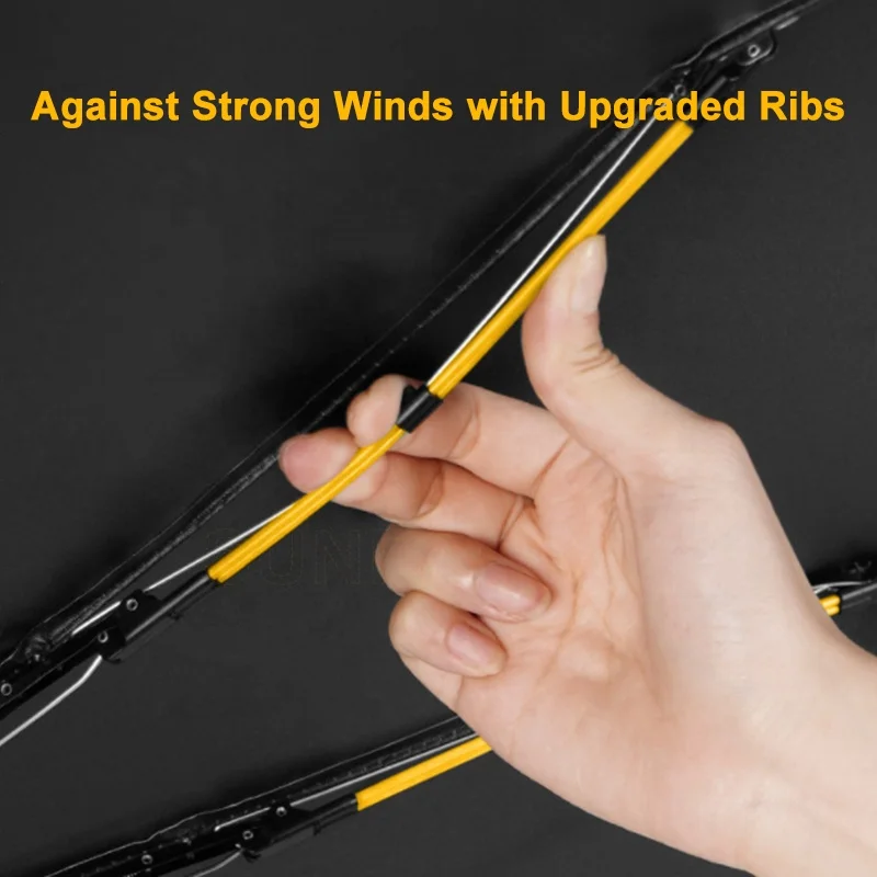 12K Double Bones 24k Storm Resistant Automatic Umbrella with Logo Custom for the Rain and Sun