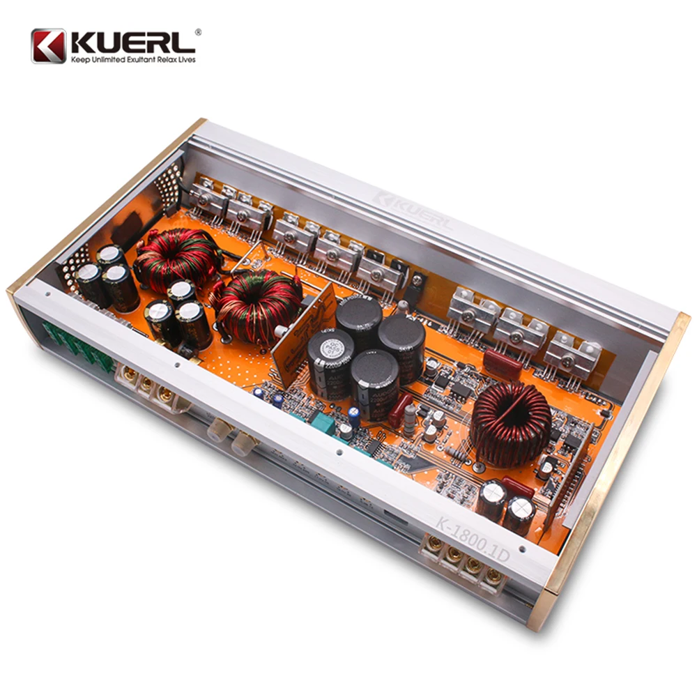 Оптовая продажа с фабрики класса D 1 канальный автомобильный усилитель мощности 1600 Вт большой цифровой измеритель моноблок