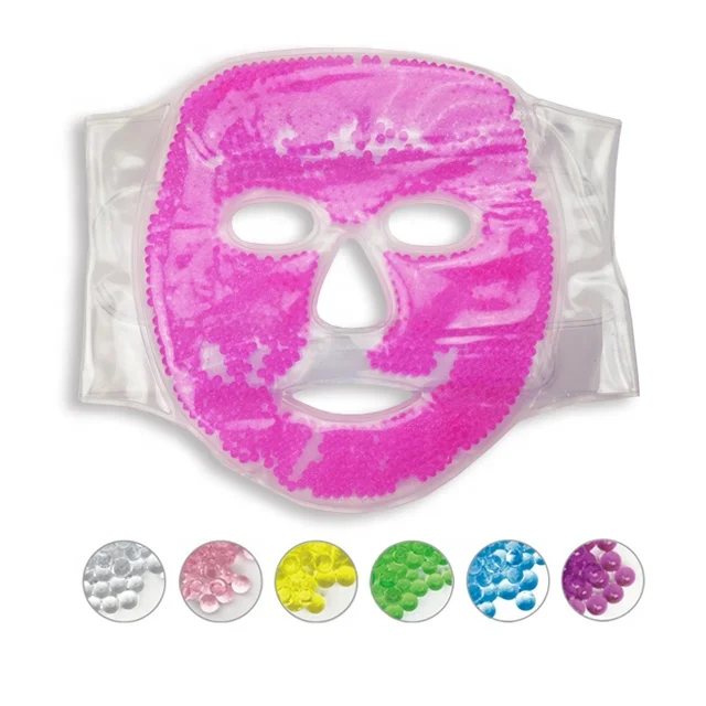 Beauty anti puffy soothing spa cold hot gel face mask compress gel face mask