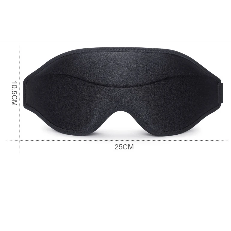 2022 New Wholesale Adjustable Travel Private Label Custom Light Block Blindfold Black 3D Contoured Memory Foam Sleeping Eye Mask