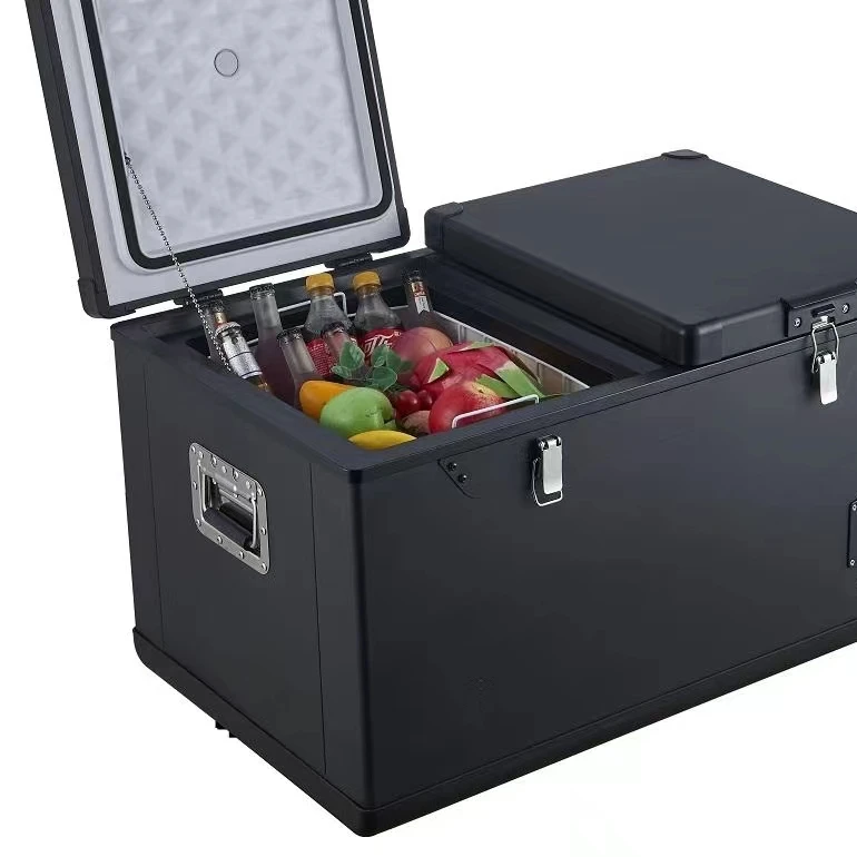 Powerful Car Fridge 65W Dual Zone DC 12V/24V AC100-240V with Tough Metal Construction Big Volume 95L