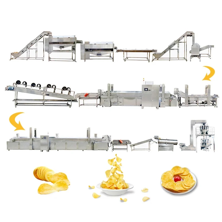 TCA all kinds of  output complete line potato chips making machine