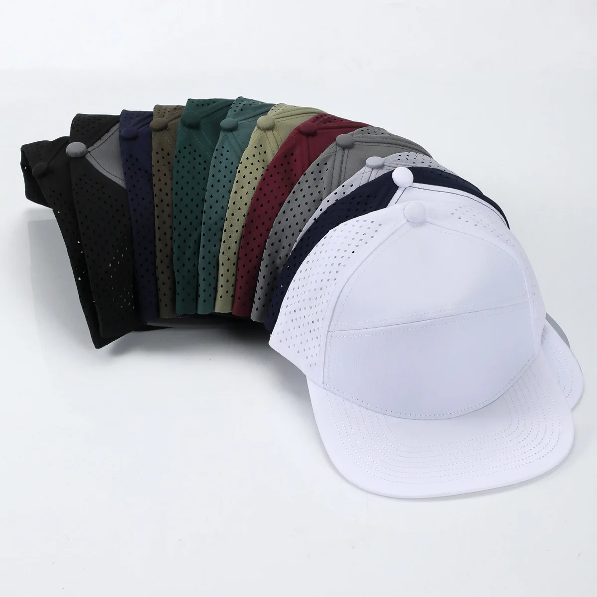 Summer high-quality soft top waterproof sunshade baseball hats Men women Quick Drying Flat tongue cap  customized