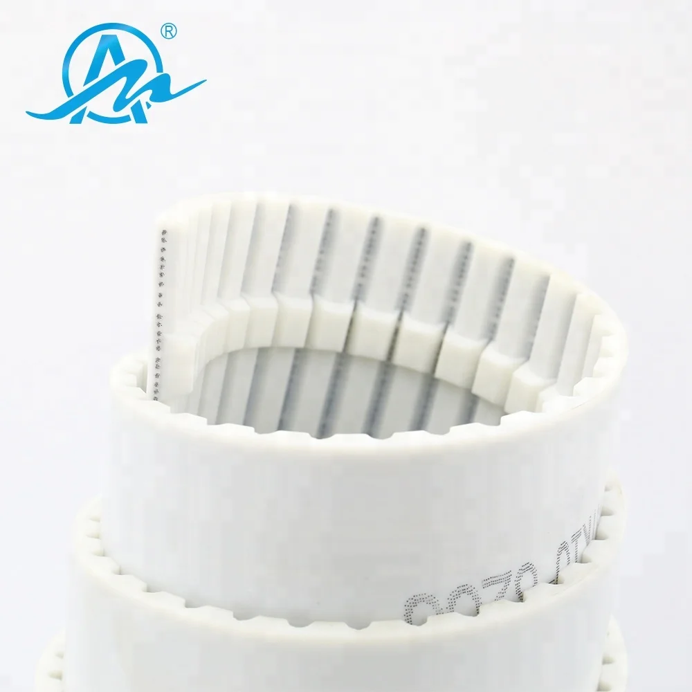 ATK10 punching hole pu open end timing belt/ industrial timing belt