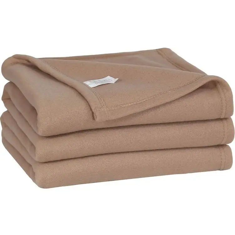 Hot New Products Luxury Full Navy 100% Polyester Fluffy Fleece Blankets For Hospital