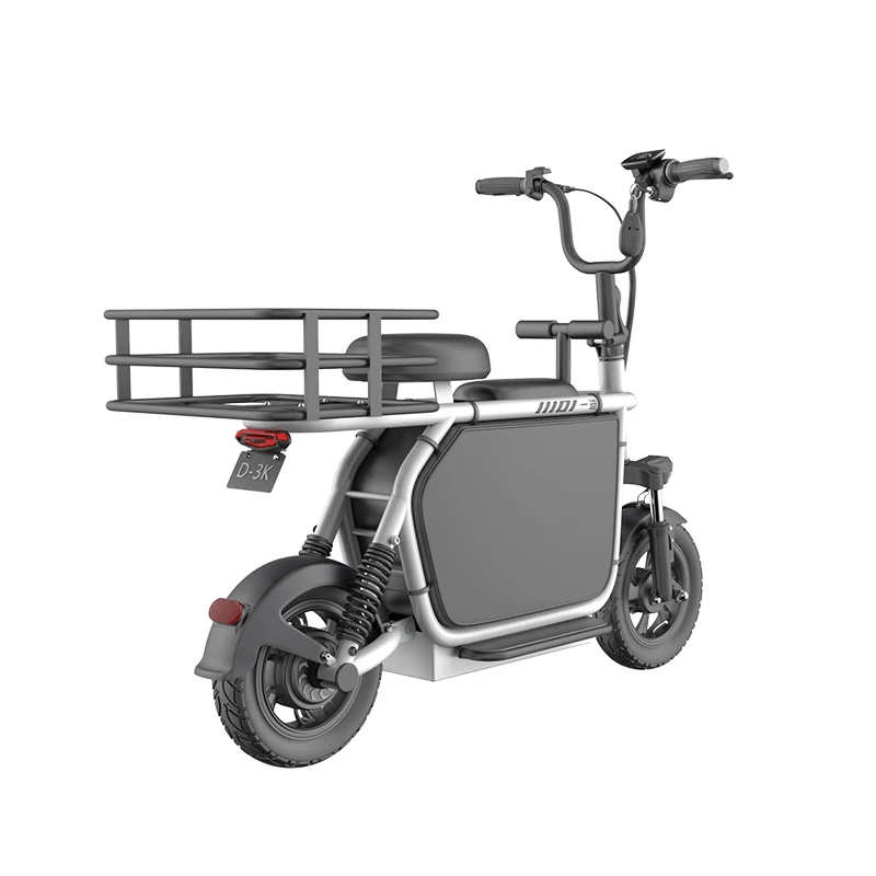 Foldable Portable Custom Lightweight Mobility 50Km Mini Green 3 Seat Rear Rack Power Adult Scooter Electric Motorcycles