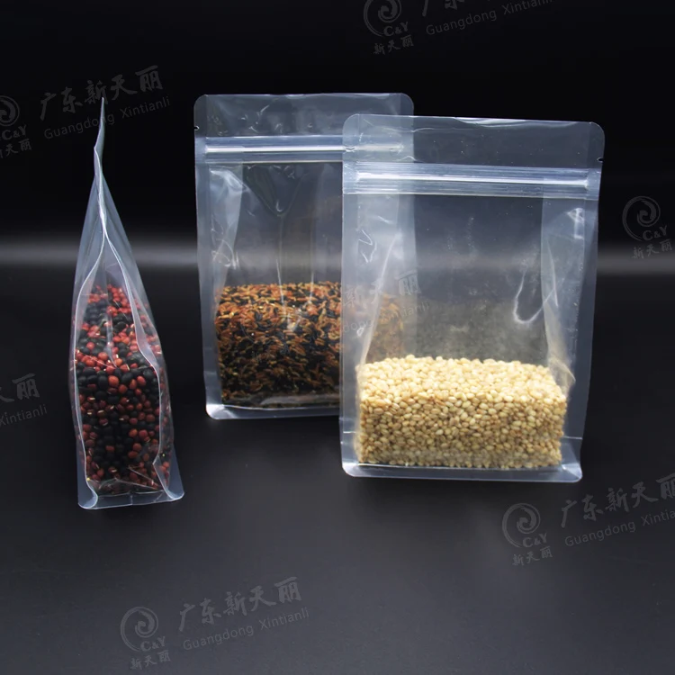 Flat Bottom Pouch Flexible Packaging Zip Lock Pouch Zipper Plastic Bags  Nuts Packaging Bag Pouches