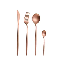 portuguese matte bulk stainless steel cutlery set gold royal prestige wedding gold flatware for events