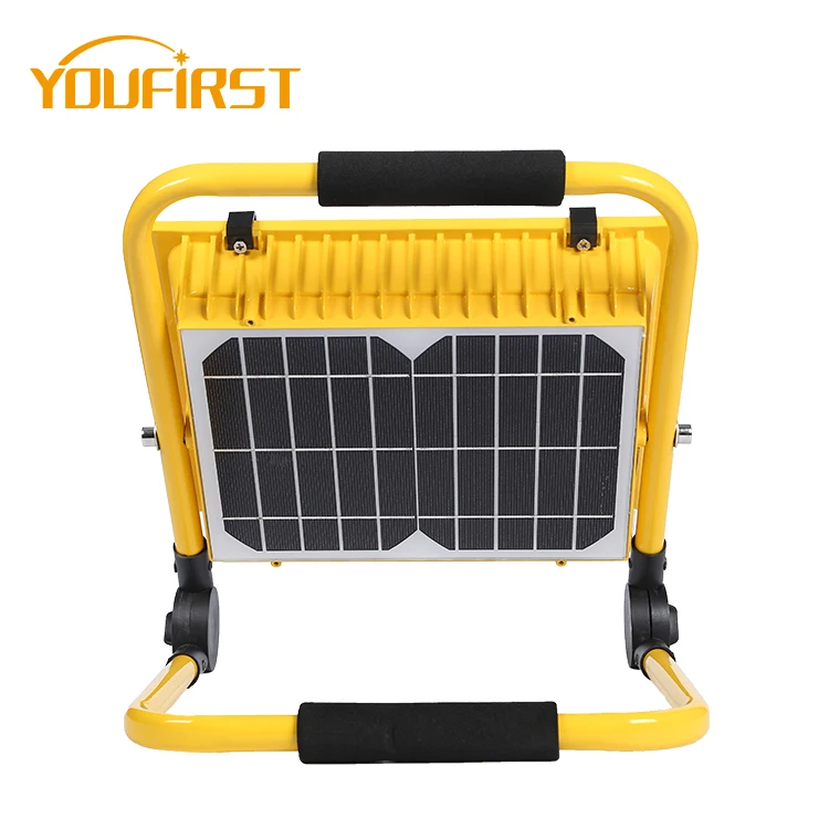 Hot Selling High Lumens Outdoor Waterproof Ip65 Black Yellow 100w Solar Charging Led Flood Light