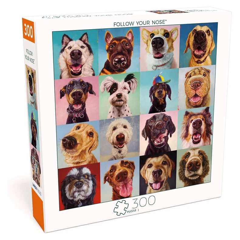 Factory Cutom 300 pieces jigsaw puzzle animal dog jigsaw puzzles for adults 300 pieces sublimation