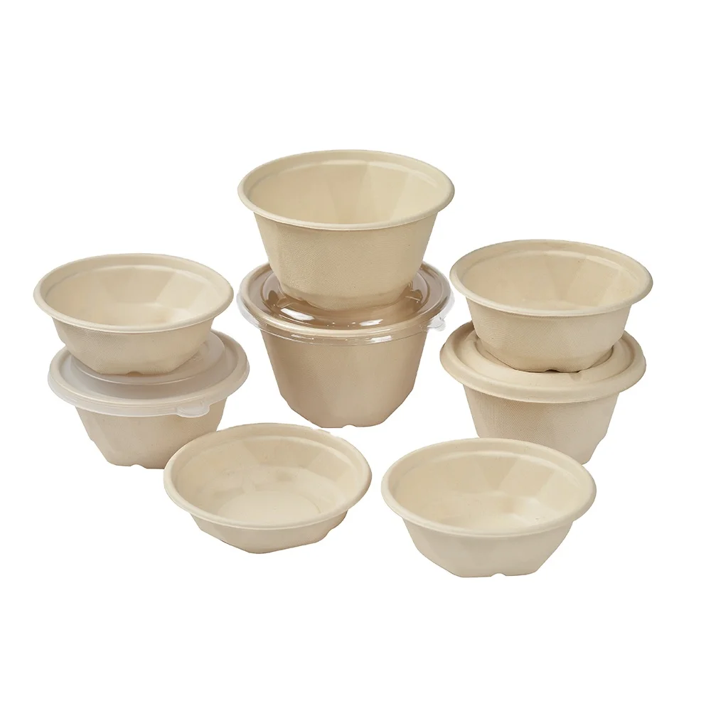 850 ml bowl lAmazon Top Seller Biodegradable Disposable Dishes Sugarcane Bagasse Paper Plate