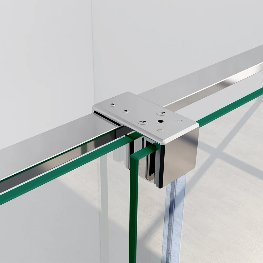 Semi-Framed Classic Simple Aluminium Single Sliding Glass Shower Enclosure Door Cabin Cabinet