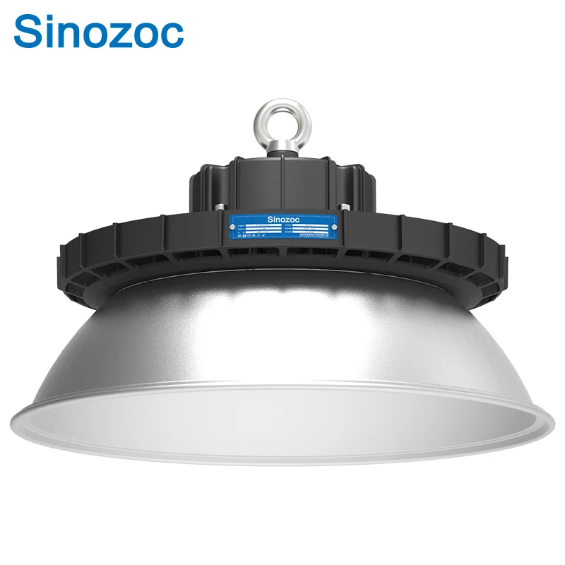 Sinozoc Warehouse Industrial 100W 150W 200W 240W UFO LED High Bay Light with Microwave Motion Sensor