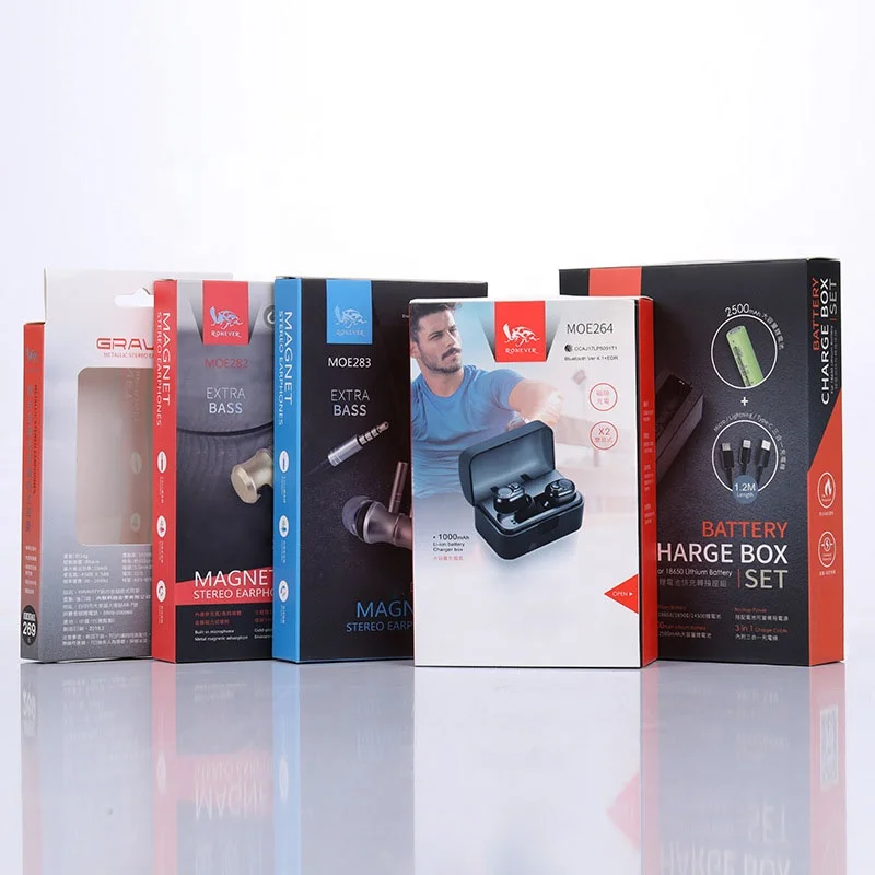 Картонная бумажная упаковочная коробка для наушников типа C Micro USB кабель передачи данных Зарядные кабели мобильных телефонов с отверстием подвешивания