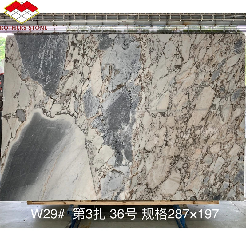 China White Marble with Blue Vein Nature Stone Chinese Calacatta White Marble Slab Stone