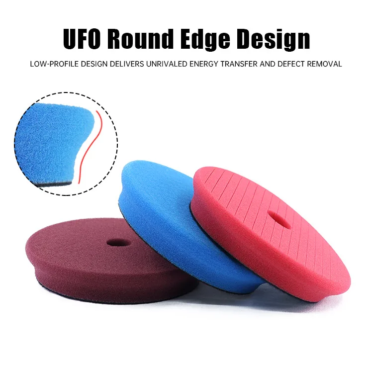Private Logo Cross Line Scratches Remover Pad 5.5 Inch Face with 5 Inch 125mm Backing Plate Compound Buffing Sponge Pads