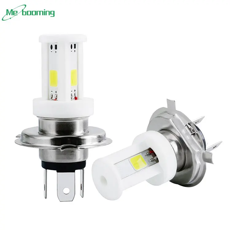 Motorcycle 3 Sides Ceramic BA20D LED H6 P15D HS1 H4 Led  Headlight Bulbs COB Chips Motorbike Hi/Lo Far light Motor  Headlamp