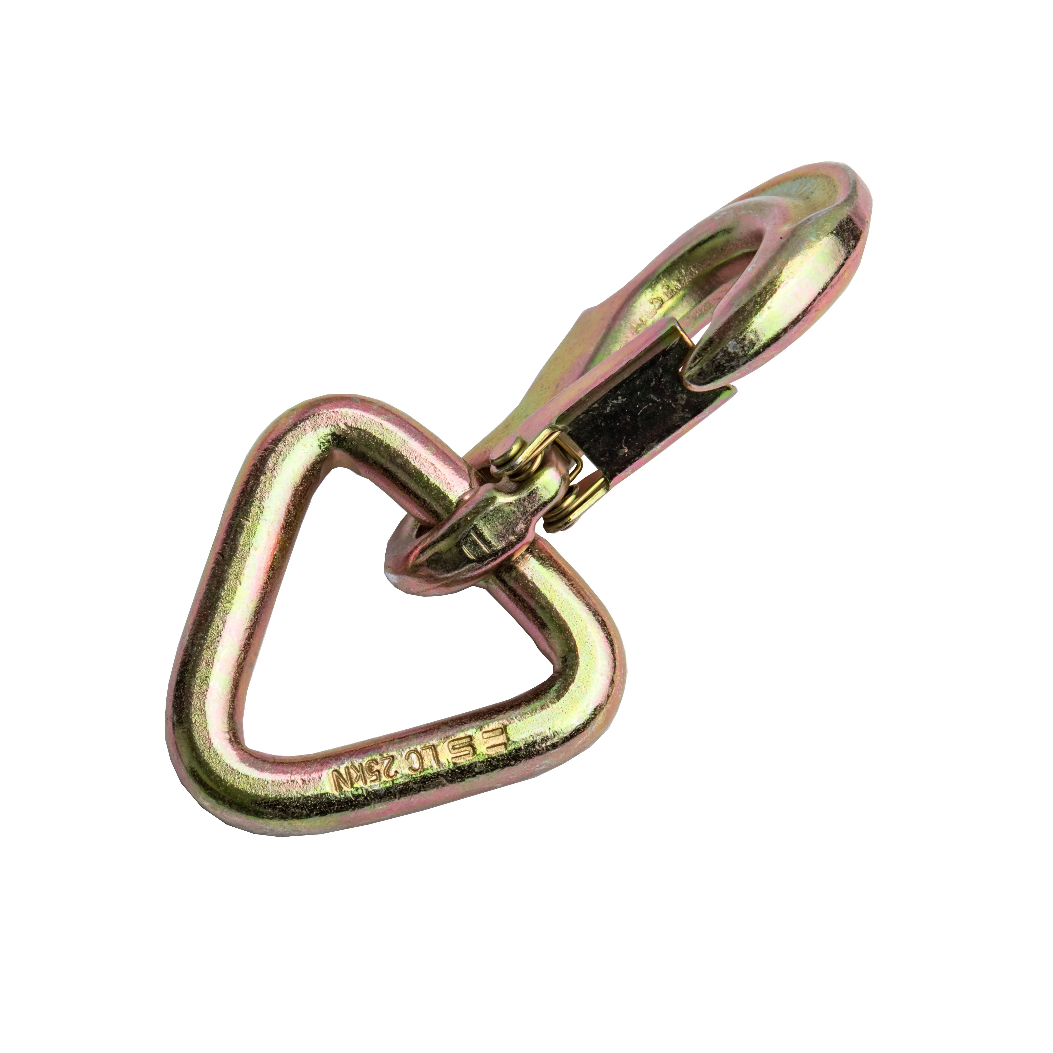 RY Rigging Hook Heavy Duty Forged Steel Lifting Safety Hooks with Triangle Ring for 2 inch Belt Cargo Hoisting & Security