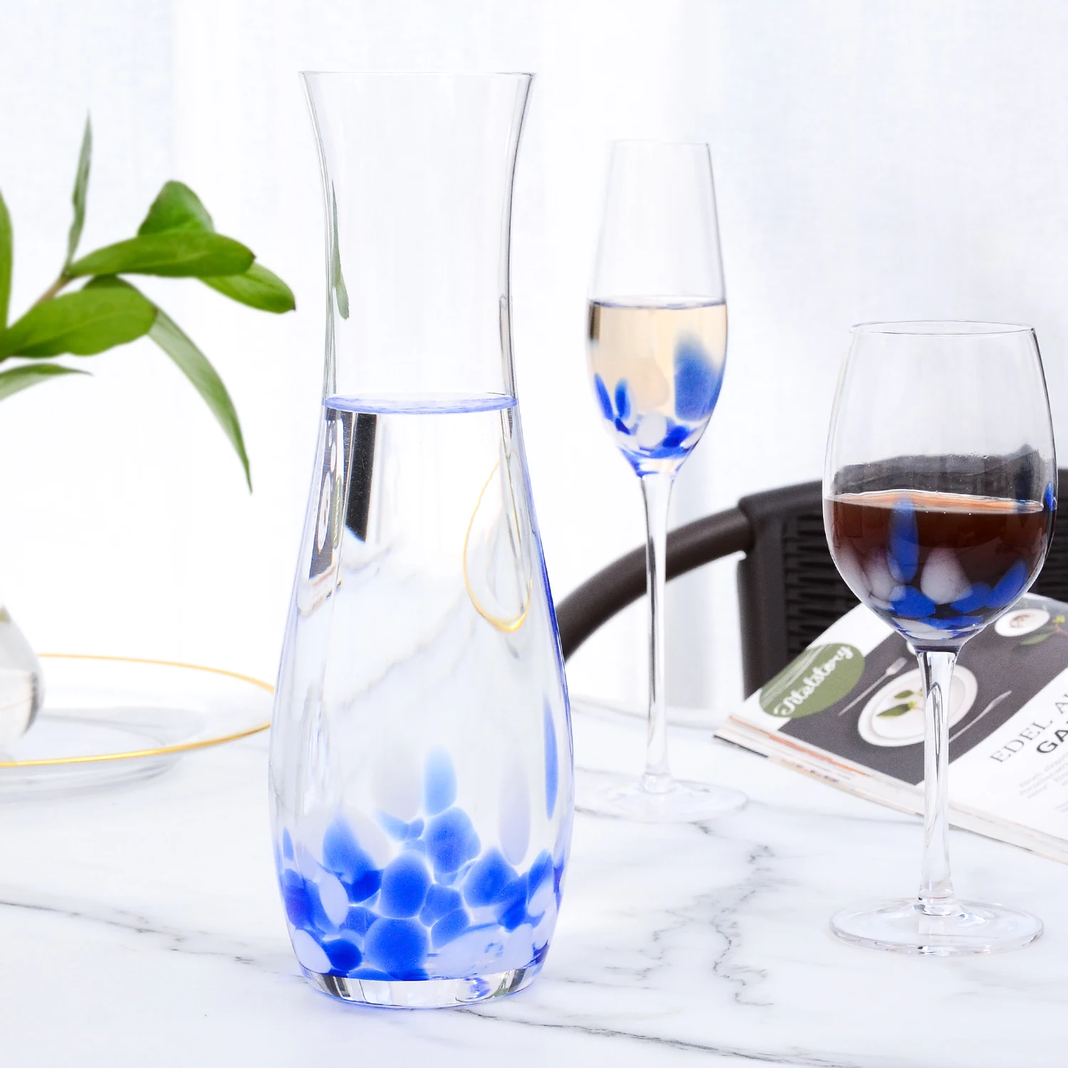 Samlife Custom Logo Elegant Kettle Water Pitchers Jugs Iced Tea Glass Pitcher and Glasses Set Water Filter Jug