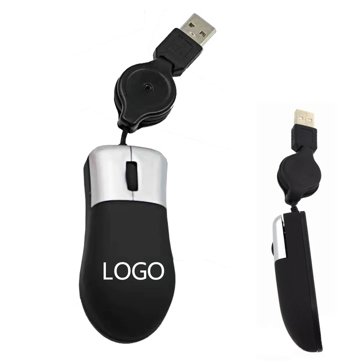 Проводная Выдвижная USB-мышь для ноутбука