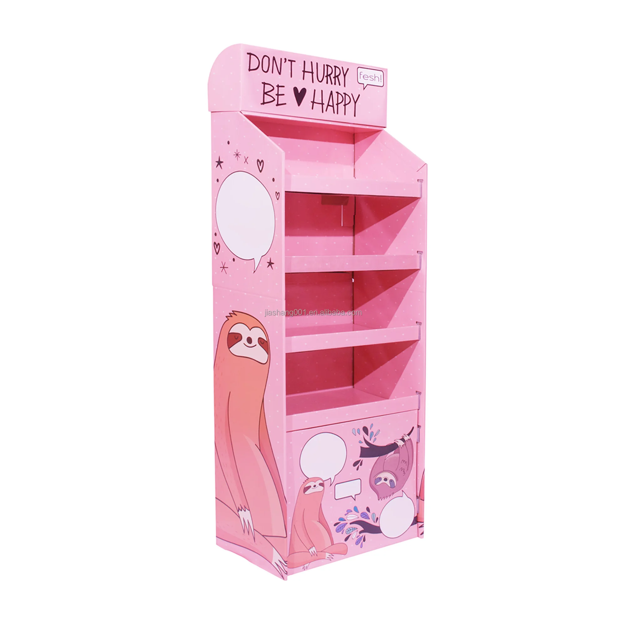 Top Custom Cosmetic Store Retail Skin Care Products Advertising Display Racks Fashion Corrugated Cardboard Floor Stand Display