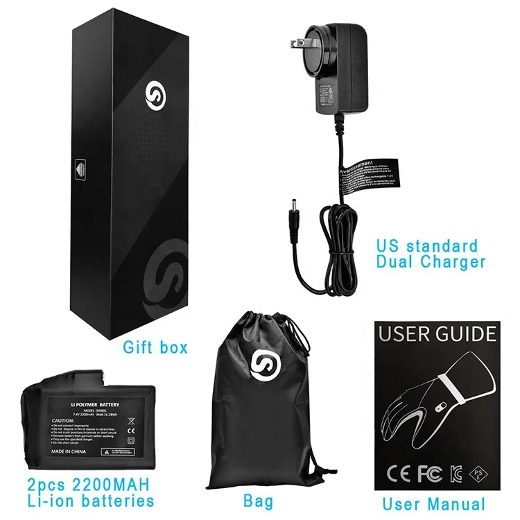 Savior Warmer Touchscreen Waterproof Windproof Warm Rechargeable Anti Slip Ski Heated Motorcycle Gloves