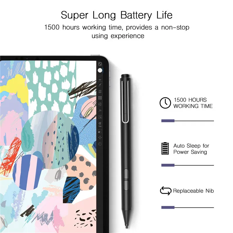 Wholesale High Quality Tablet Active Capacitive Stylus Pen for Microsoft Surface Pro 3/4 /5/6/7