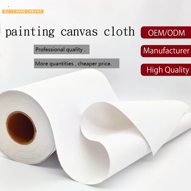 100%Cotton stretched  Waterproof  Blank Canvas for Painting Layer Acrylic Oil Painting Canvas roll painting canvas roll