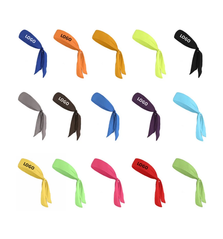 Custom Logo Men Running Tennies Tie Sweatband Printed Head Band Tie Dye Sport Back Headband