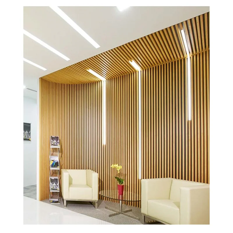 Wood Grain Aluminium Square Tube Partition Metal Room Dividers Aluminum Decorative Screen