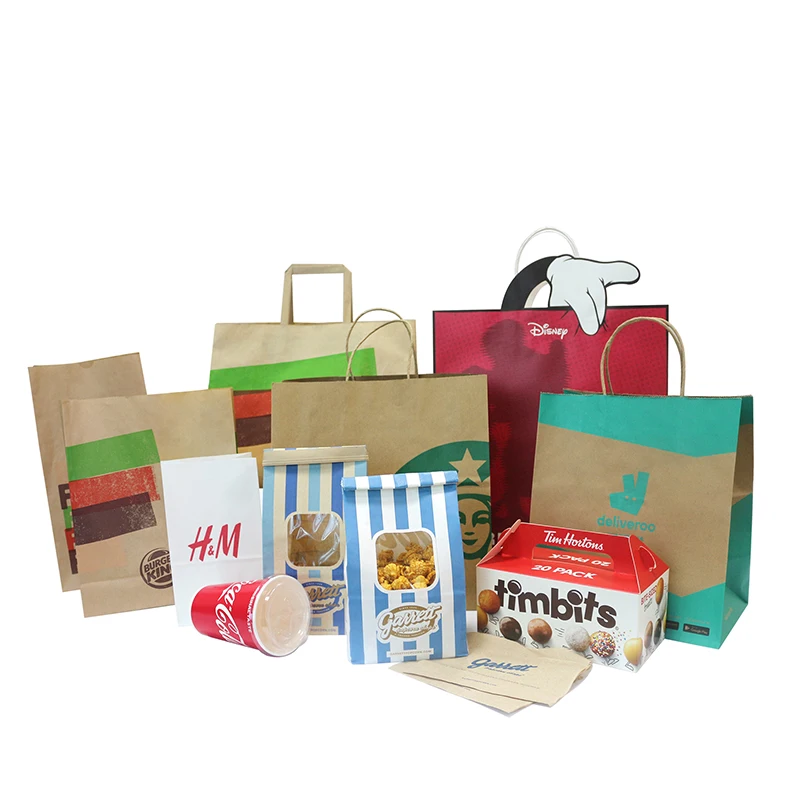 Customized Logo Printed Bolsas De Ppapel Kraft Shopping Paper Bag With Handle