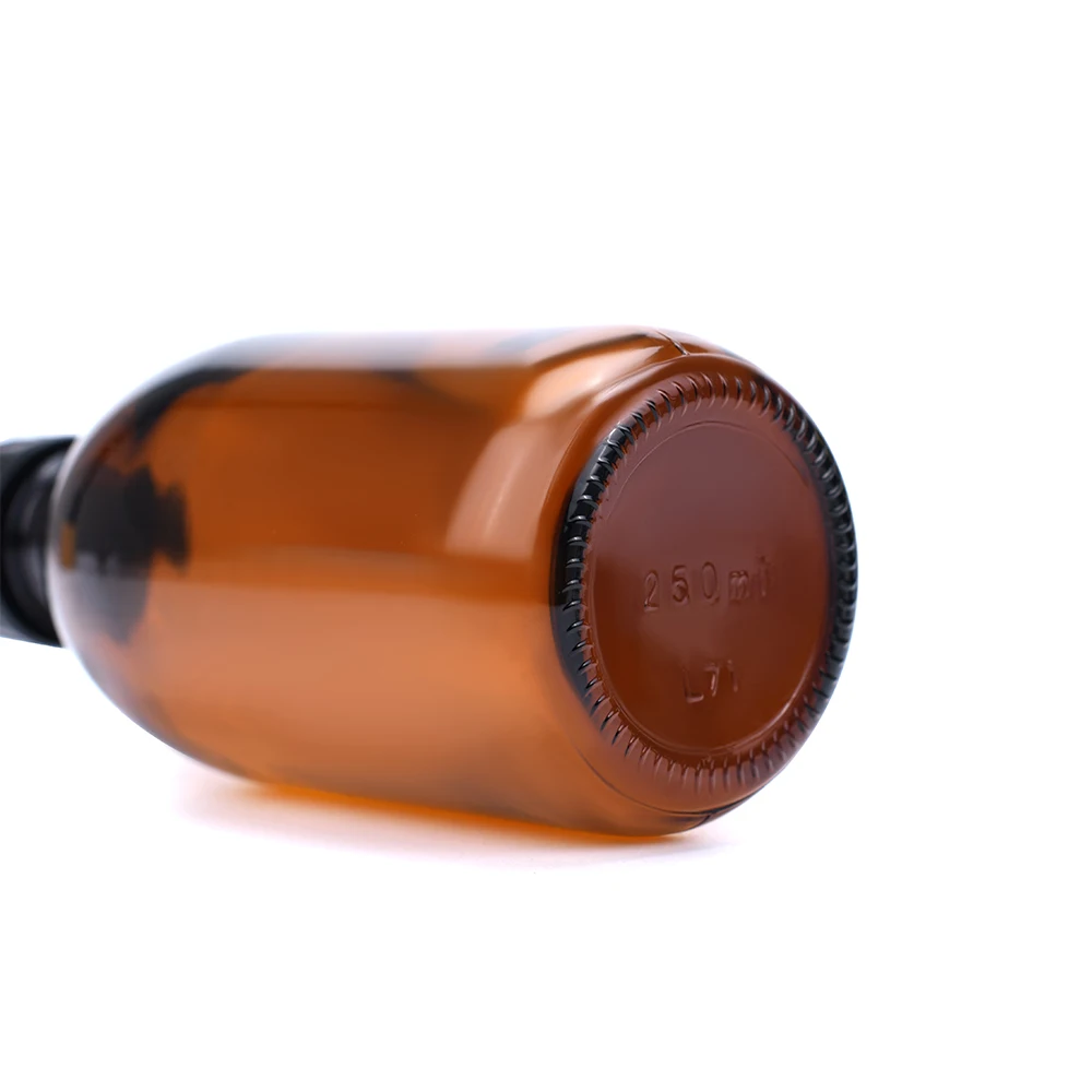 150ml 250ml 125ml 4oz Empty Dark Amber Glass Syrup Bottle Glass Liquid Medicine Bottle With Plastic Tamper Evident Cap